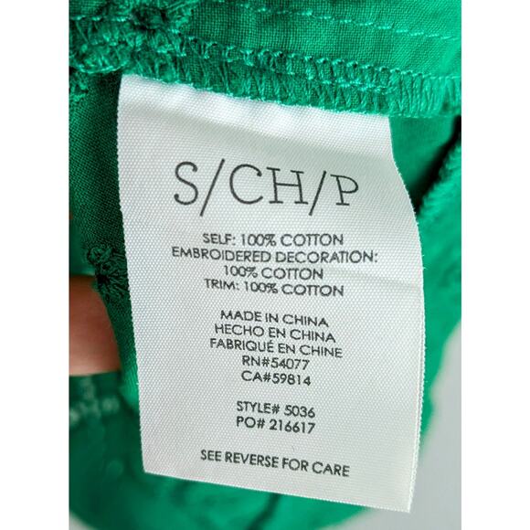 CABI Green Eyelet Gemma Top Size Small - Picture 7 of 9